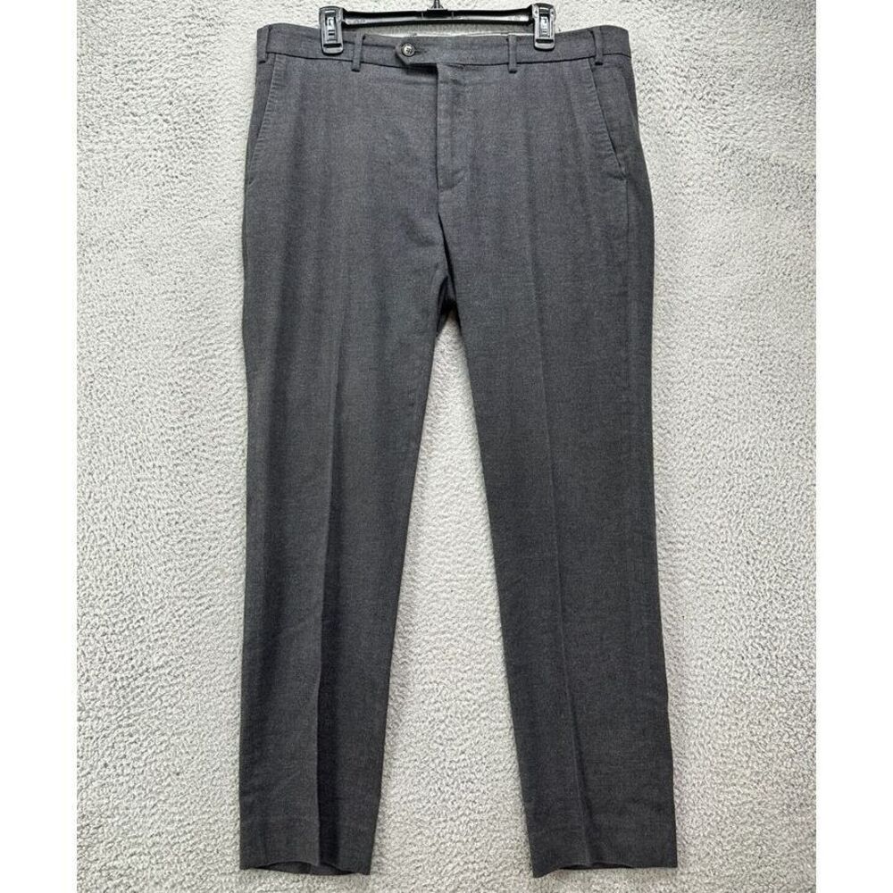 Peter Millar Collection Khakis Pants Mens 36 Grey Chino Stretch Straight Casual